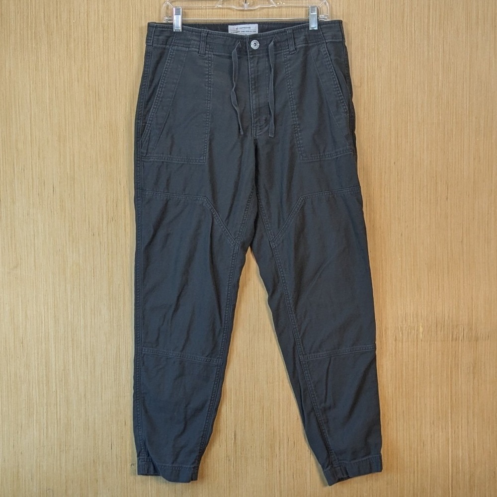 REI Co-op Mens Jogger Pants Charcoal Gray 34x32 Drawstring Hiking Tapered Leg
